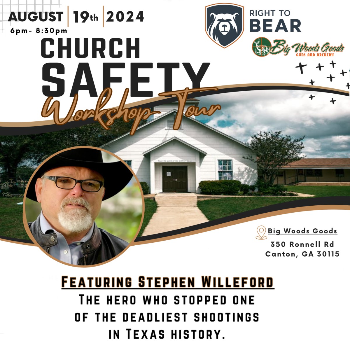 Church Safety Raining with guest testimony by Stephen Willeford
